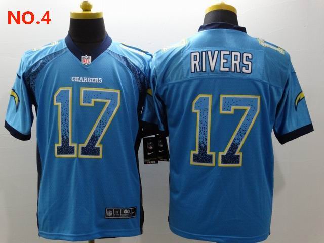 Men's Los Angeles Chargers #17 Philip Rivers Jersey NO.4;